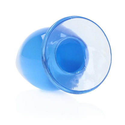 SHOTS - REALROCK CRYSTAL CLEAR 4.5 IN. ANAL PLUG BLUE