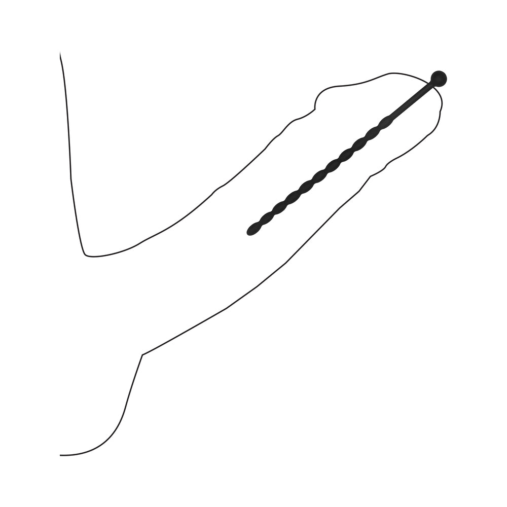 SHOTS - AÏE ! SET DE DILATATEURS URÉTRAUX POUR DÉBUTANTS EN SILICONE NOIR 8 MM / 10 MM