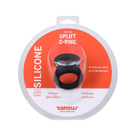 TANTUS UPLIFT C-RING COCK AND BALL SLING BLACK