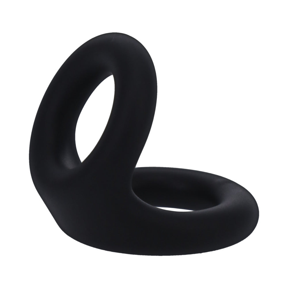 TANTUS - UPLIFT C-RING COCK AND BALL SLING ONYX