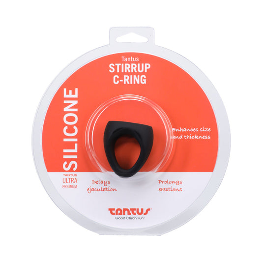 TANTUS - STIRRUP C-RING COCK AND BALL SLING ONYX