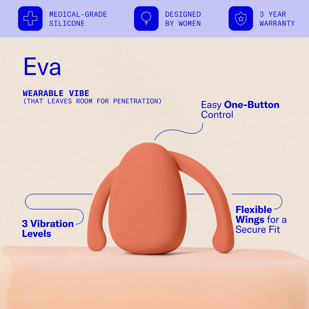 DAME - EVA COUPLES VIBRATOR PAPAYA