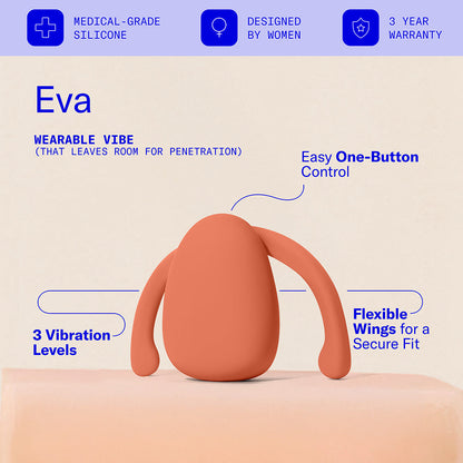 DAME - EVA COUPLES VIBRATOR PAPAYA
