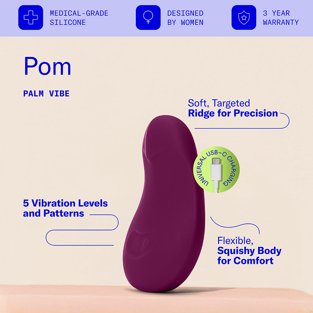 DAME - POM FLEXIBLE VIBRATOR PLUM