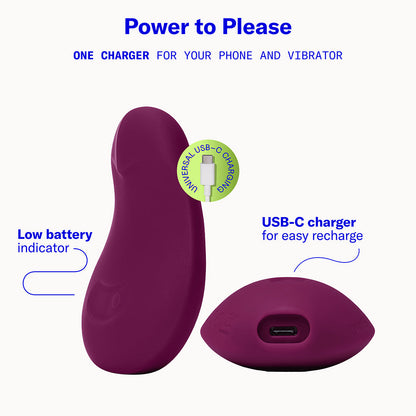 DAME - POM FLEXIBLE VIBRATOR PLUM