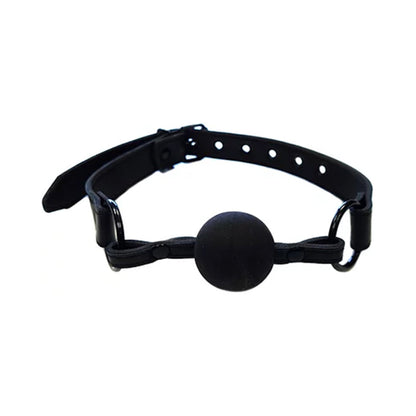 ROUGE LEATHER BALL GAG BLACK WITH BLACK ACCESSORIES