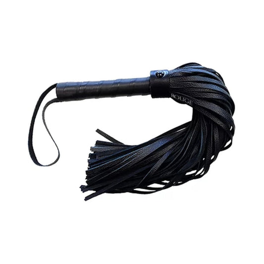ROUGE GARMENTS - ROUGE LONG LEATHER FLOGGER BLACK WITH BLACK ACCESSORIES