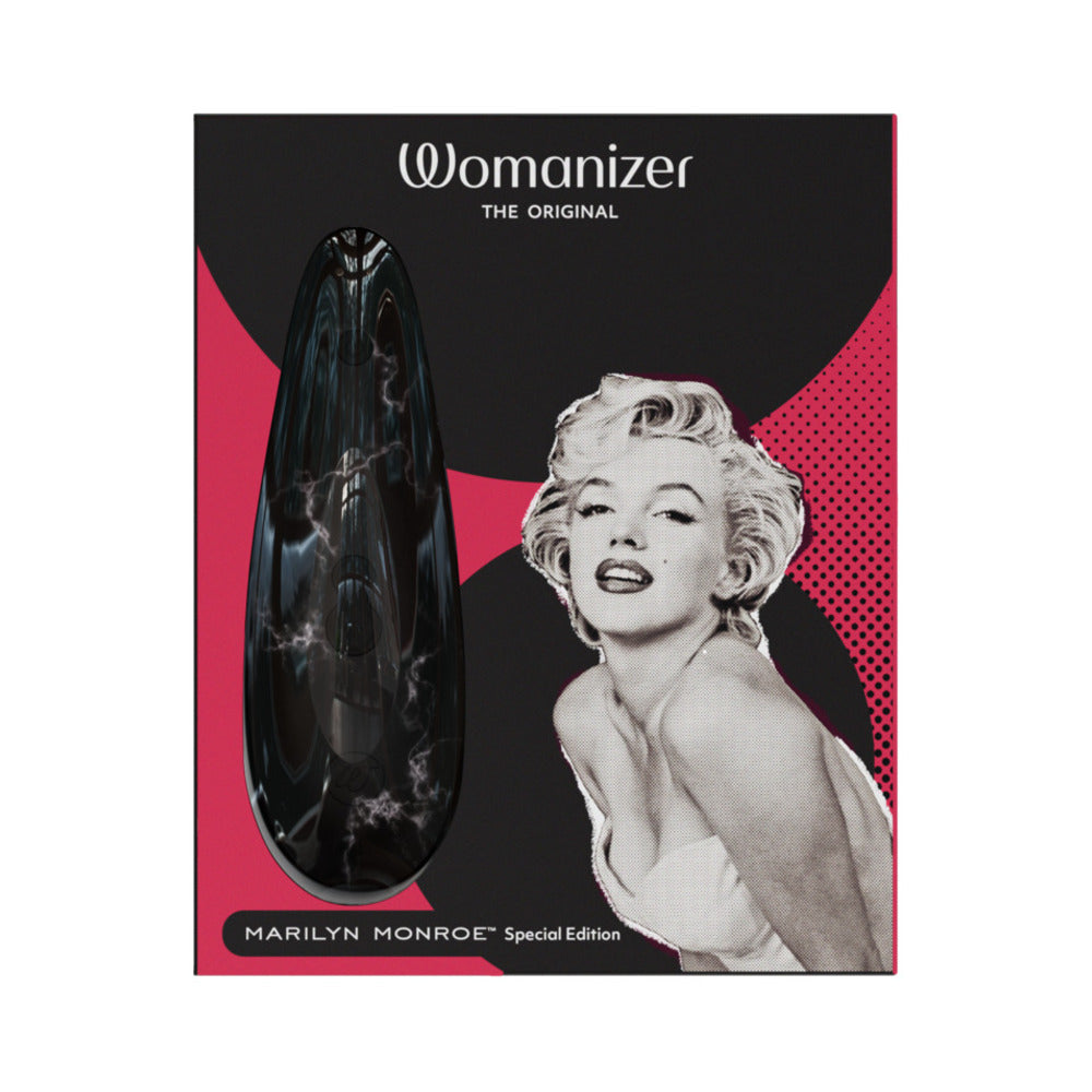 WOMANIZER X MARILYN MONROE CLASSIC 2 SPECIAL EDITION PLEASURE AIR CLITORAL STIMULATOR BLACK MARBLE