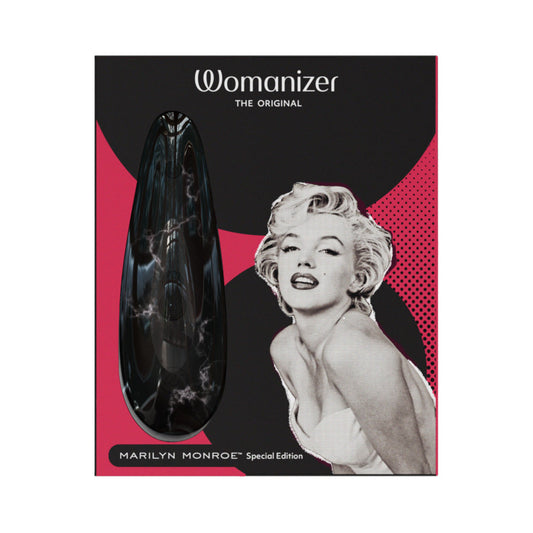 WOMANIZER X MARILYN MONROE CLASSIC 2 SPECIAL EDITION PLEASURE AIR CLITORAL STIMULATOR BLACK MARBLE
