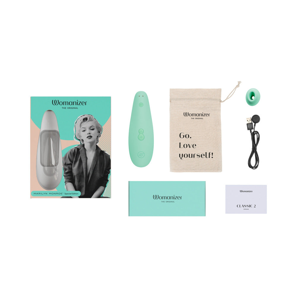 WOMANIZER - X MARILYN MONROE CLASSIC 2 SPECIAL EDITION PLEASURE AIR CLITORAL STIMULATOR MINT