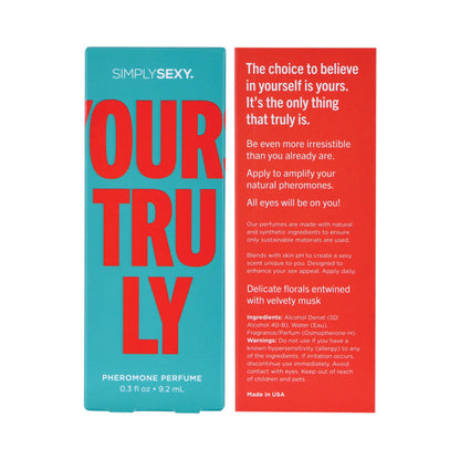 SIMPLY SEXY YOURS TRULY PHEROMONE INFUSED PERFUME 0.3 OZ.