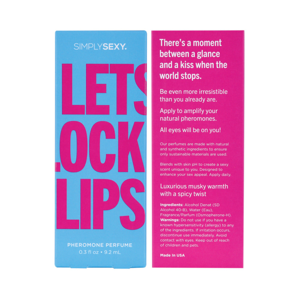 SIMPLY SEXY LET''S LOCK LIPS PHEROMONE INFUSED PERFUME 0.3 OZ.