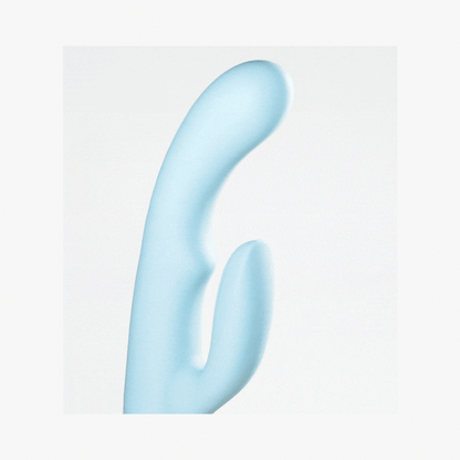 FEMMEFUNN BALAI RECHARGEABLE SILICONE SWAYING MOTION DUAL STIMULATION VIBRATOR LIGHT BLUE