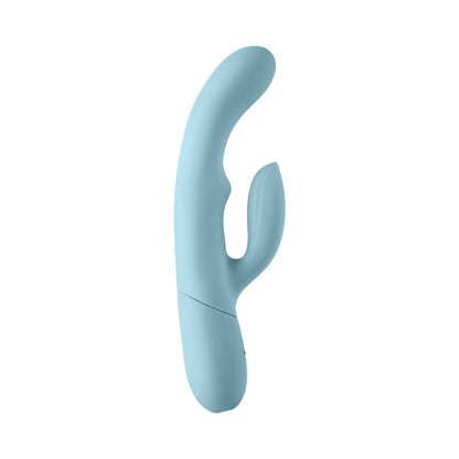 FEMMEFUNN BALAI RECHARGEABLE SILICONE SWAYING MOTION DUAL STIMULATION VIBRATOR LIGHT BLUE