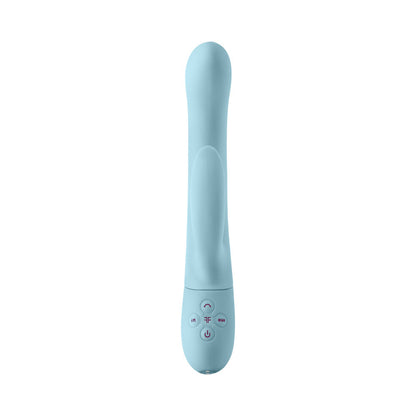 FEMMEFUNN BALAI RECHARGEABLE SILICONE SWAYING MOTION DUAL STIMULATION VIBRATOR LIGHT BLUE