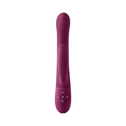 FEMMEFUNN BALAI RECHARGEABLE SILICONE SWAYING MOTION DUAL STIMULATION VIBRATOR DARK FUCHSIA