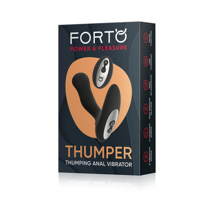 FORTO THUMPER RECHARGEABLE REMOTE-CONTROLLED SILICONE THUMPING ANAL VIBRATOR BLACK