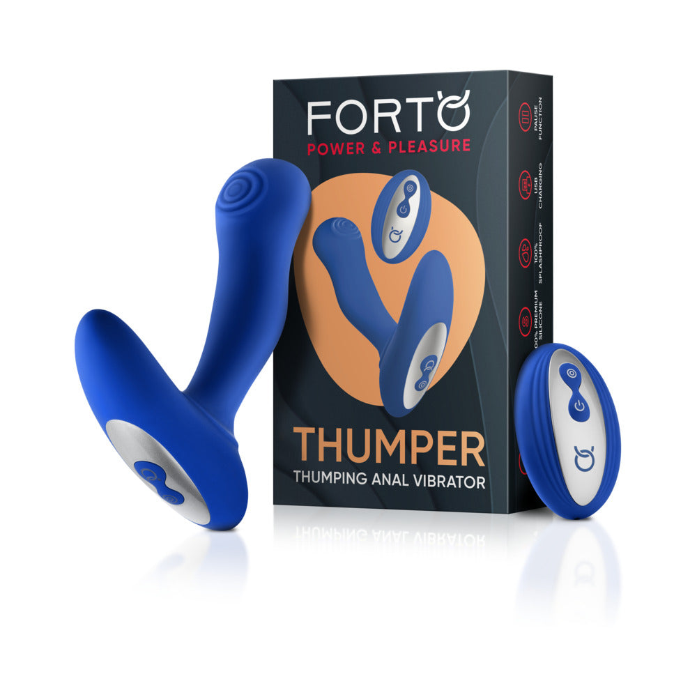 FORTO - THUMPER RECHARGEABLE REMOTE CONTROLLED SILICONE THUMPING ANAL VIBRATOR