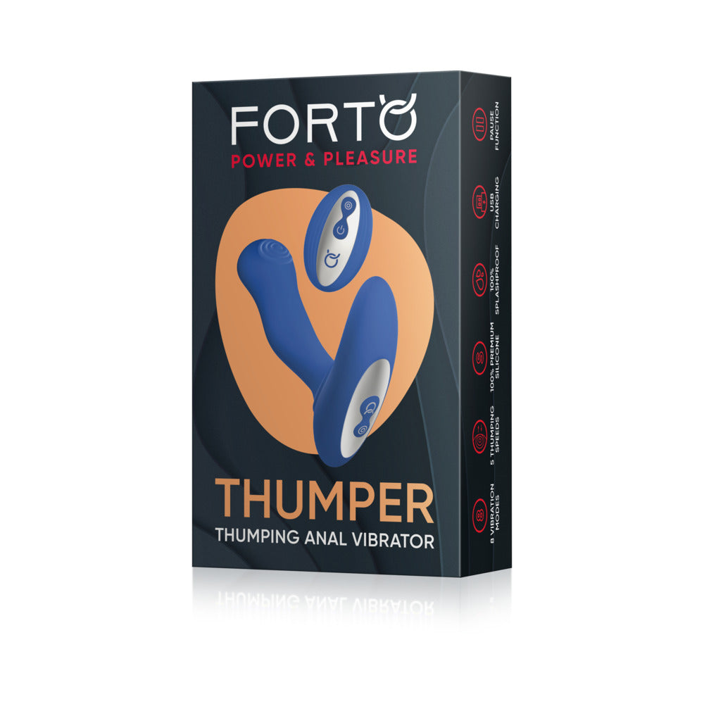 FORTO - THUMPER RECHARGEABLE REMOTE CONTROLLED SILICONE THUMPING ANAL VIBRATOR