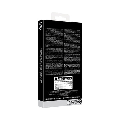 OUCH! PUPPY PLAY SILICONE BONE GAG BLACK