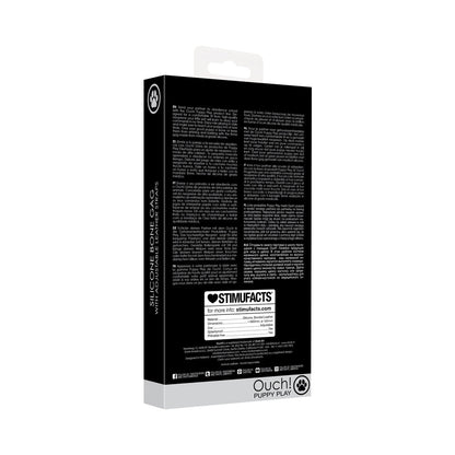 OUCH! PUPPY PLAY SILICONE BONE GAG WHITE