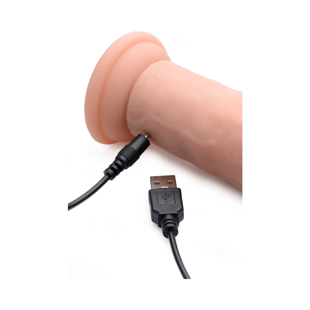 CURVE TOYS BIG SHOT 7 IN. VIBRATING SILICONE DILDO WITH SUCTION CUP LIGHT