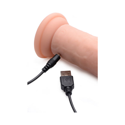 CURVE TOYS BIG SHOT 7 IN. VIBRATING SILICONE DILDO WITH SUCTION CUP LIGHT