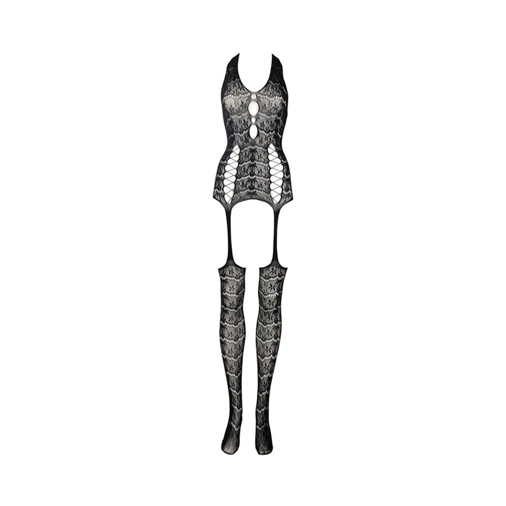 LE DESIR LACE SUSPENDER BODYSTOCKING BLACK O/S