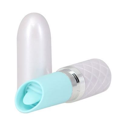 BMS - PILLOW TALK LUSTY SILICONE FLICKERING LIPSTICK VIBRATOR WITH SWAROVSKI CRYSTAL TEAL