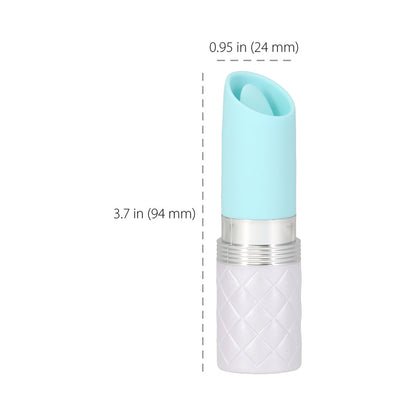 BMS - PILLOW TALK LUSTY SILICONE FLICKERING LIPSTICK VIBRATOR WITH SWAROVSKI CRYSTAL TEAL