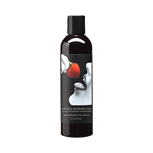 EARTHLY BODY - LOCIÓN DE MASAJE COMESTIBLE DE FRESA 8 OZ.