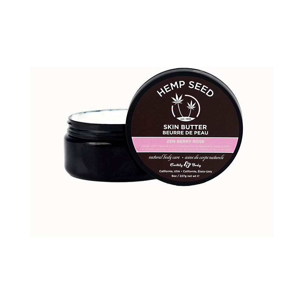 EARTHLY BODY - HEMP SEED SKIN BUTTER ZEN BERRY ROSE 8 OZ.