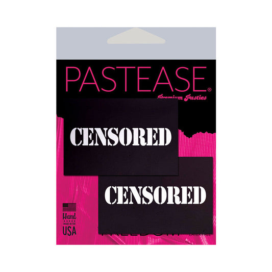 PASTEASE CENSORED: BLACK CENSOR BARS NIPPLE PASTIES