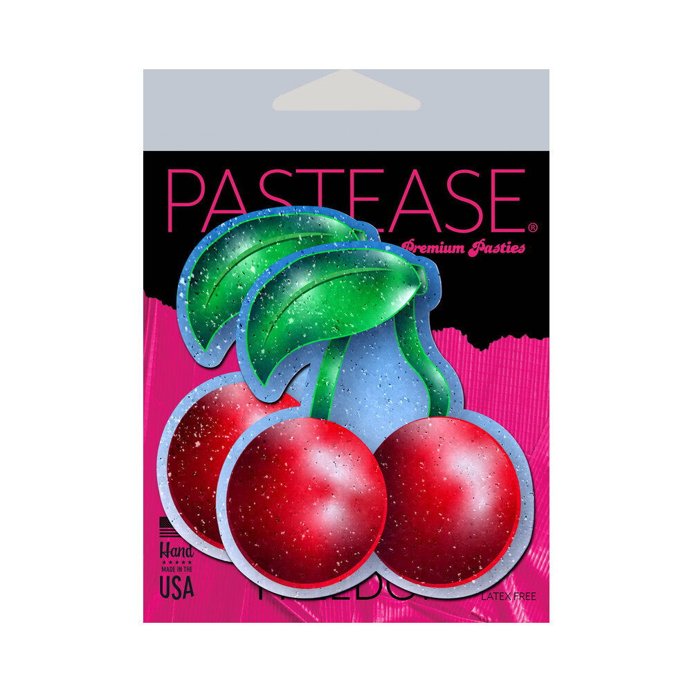 PASTEASE - CHERRY: RED CHERRIES NIPPLE PASTIES