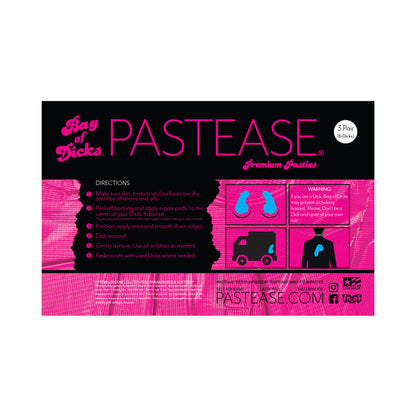 PASTEASE - A BAG OF DICKS: 3-PACK OF PENIS PASTIES FOR NIPPLES & SKIN