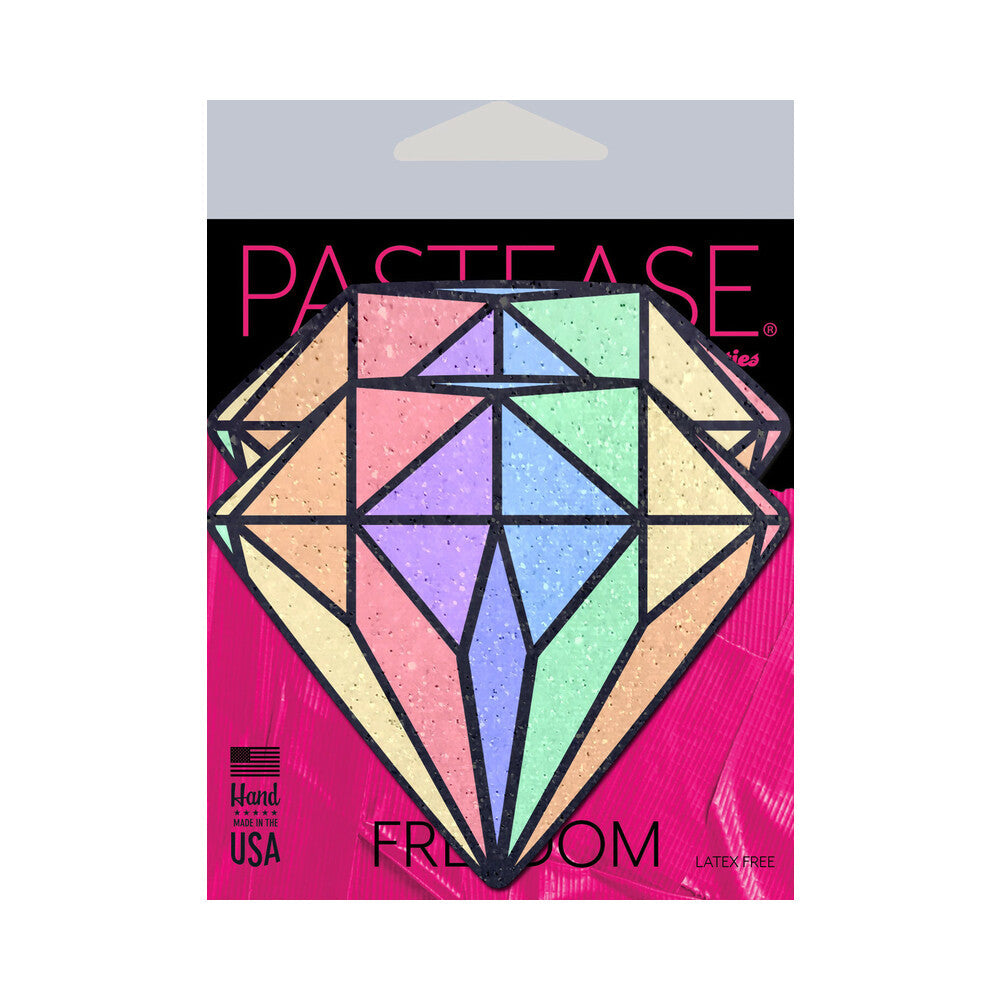 PASTEASE GEM: PASTEL RAINBOW DIAMOND NIPPLE PASTIES