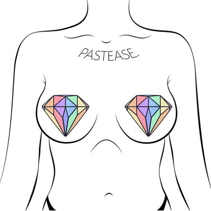 PASTEASE - GEM: PASTEL RAINBOW DIAMOND NIPPLE PASTIES