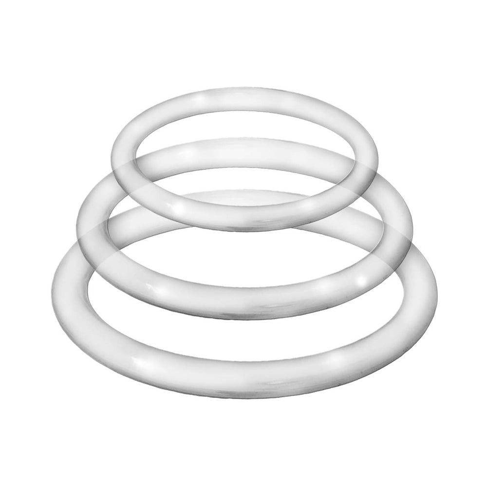 ENHANCER SILICONE COCKRINGS CLEAR SET OF 3