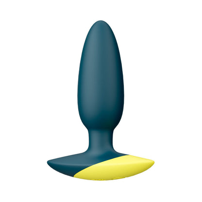 ROMP BASS RECHARGEABLE SILICONE VIBRATING ANAL PLUG DARK GREEN