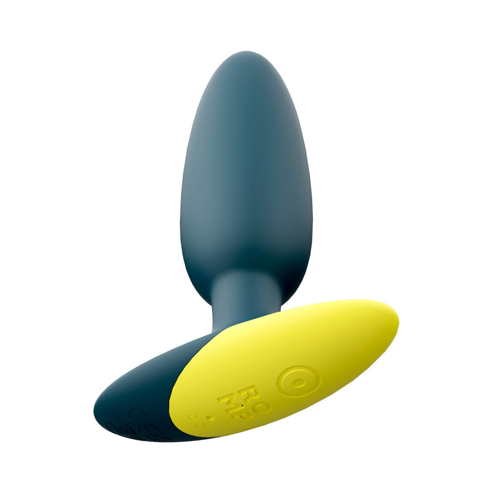 ROMP - BASS RECHARGEABLE SILICONE VIBRATING ANAL PLUG DARK GREEN