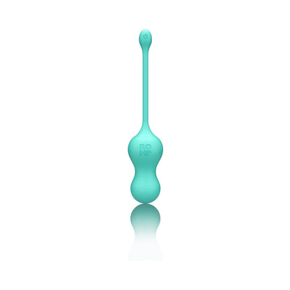 ROMP CELLO RECHARGEABLE REMOTE-CONTROLLED SILICONE G-SPOT EGG VIBRATOR LIGHT TEAL