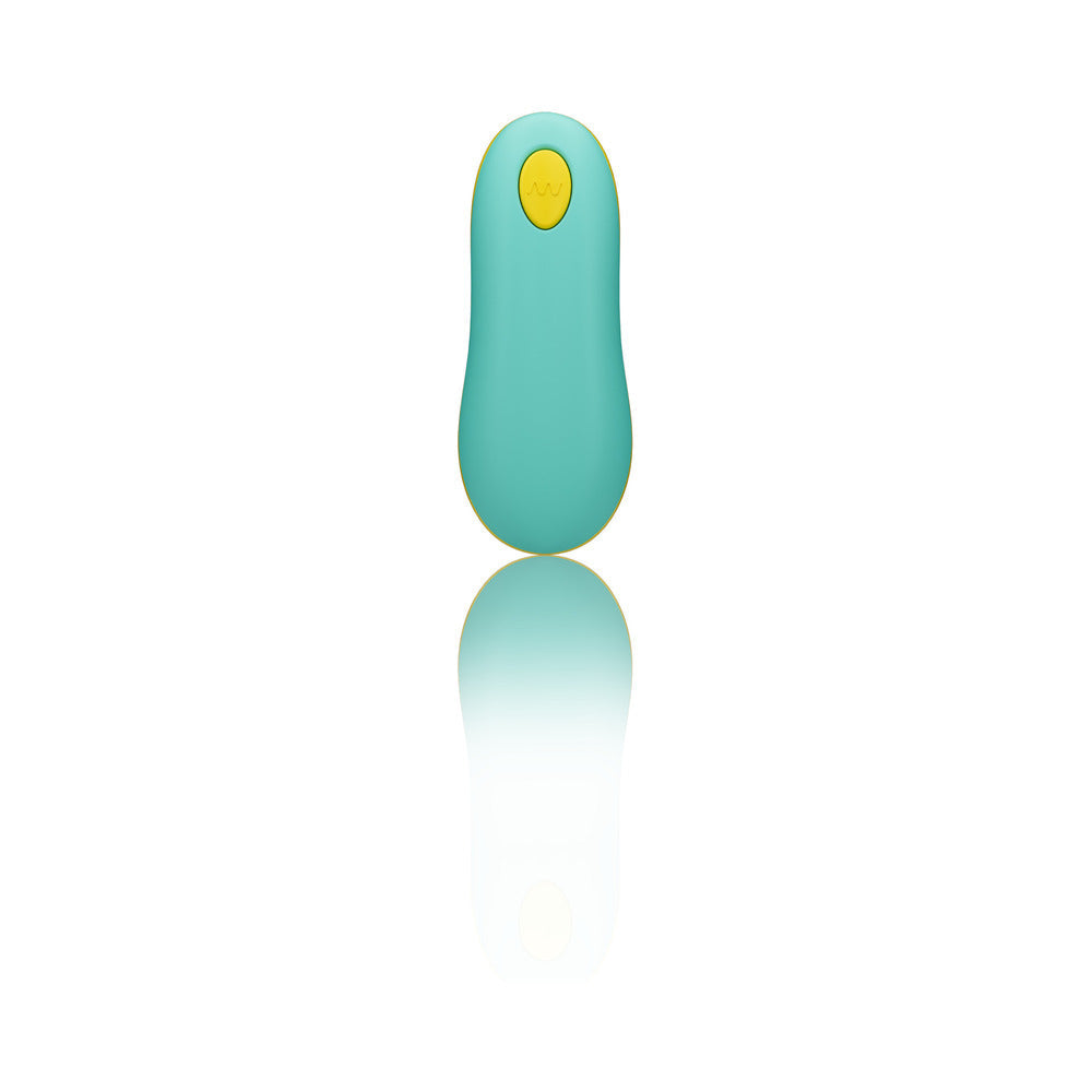 ROMP CELLO RECHARGEABLE REMOTE-CONTROLLED SILICONE G-SPOT EGG VIBRATOR LIGHT TEAL