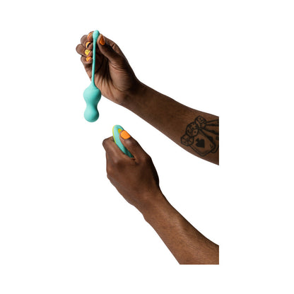 ROMP - CELLO RECHARGEABLE REMOTE-CONTROLLED SILICONE G-SPOT EGG VIBRATOR LIGHT TEAL