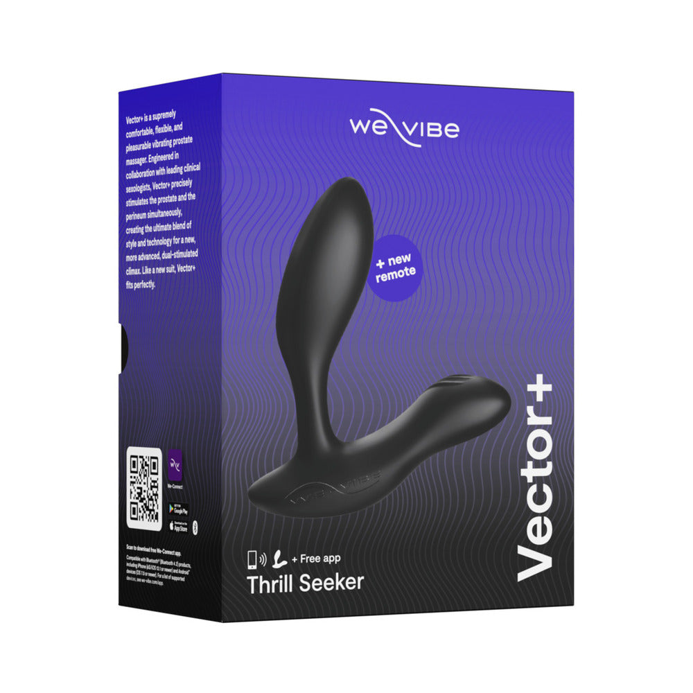 WE-VIBE VECTOR+ DUAL STIMULATION PROSTATE MASSAGER CHARCOAL BLACK