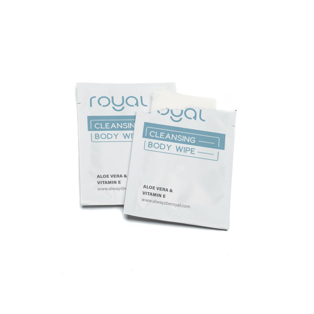 ROYAL CONDOM - INTIMACY CLEANSING WIPES BOX 30 COUNT