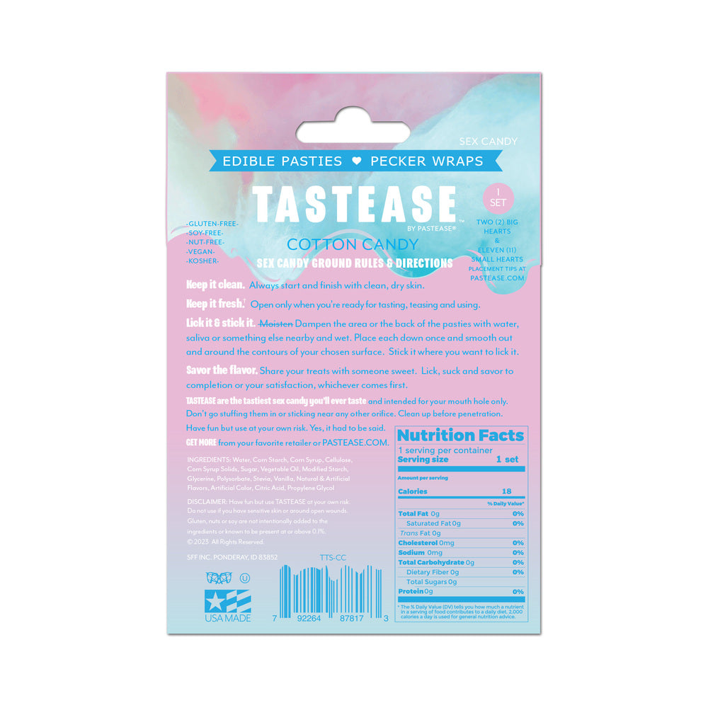 PASTEASE - TASTEASE BY PASTEASE COTTON CANDY EDIBLE PASTIES & PECKER WRAPS