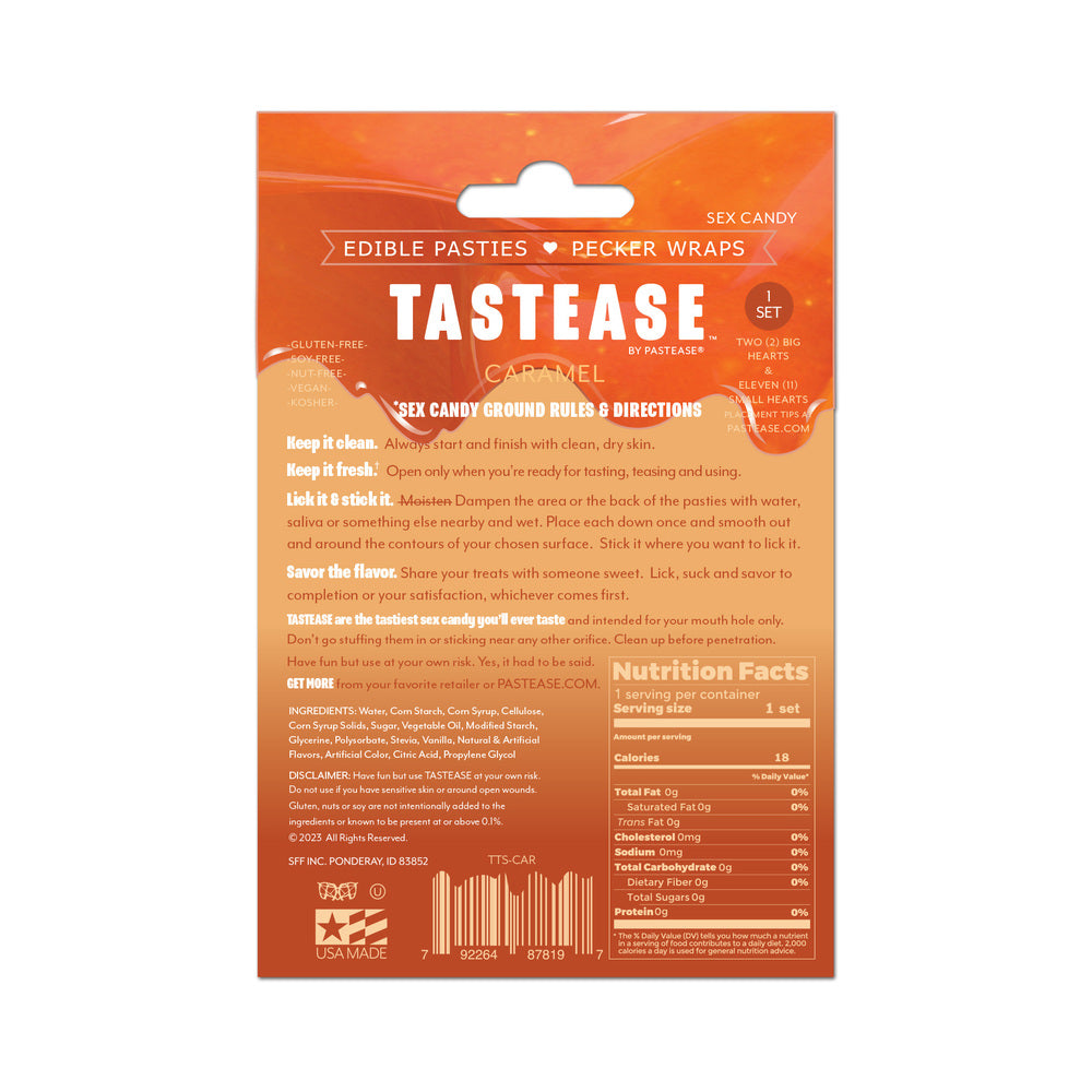 PASTEASE - TASTEASE BY PASTEASE CARAMEL CANDY EDIBLE PASTIES & PECKER WRAPS