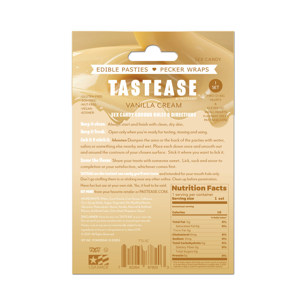 PASTEASE - TASTEASE BY PASTEASE SWEET CREAM CANDY EDIBLE PASTIES & PECKER WRAPS