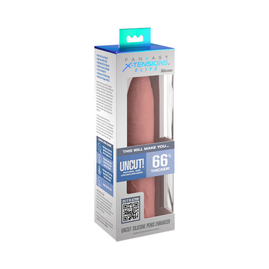 PIPEDREAM - FANTASY X TENSIONS ELITE UNCUT 7 IN. OPEN ENDED SILICONE ENHANCEMENT SLEEVE