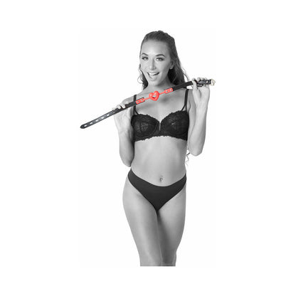 SPORTSHEETS SEX & MISCHIEF AMOR BREATHABLE HEART-SHAPED SILICONE BALL GAG RED